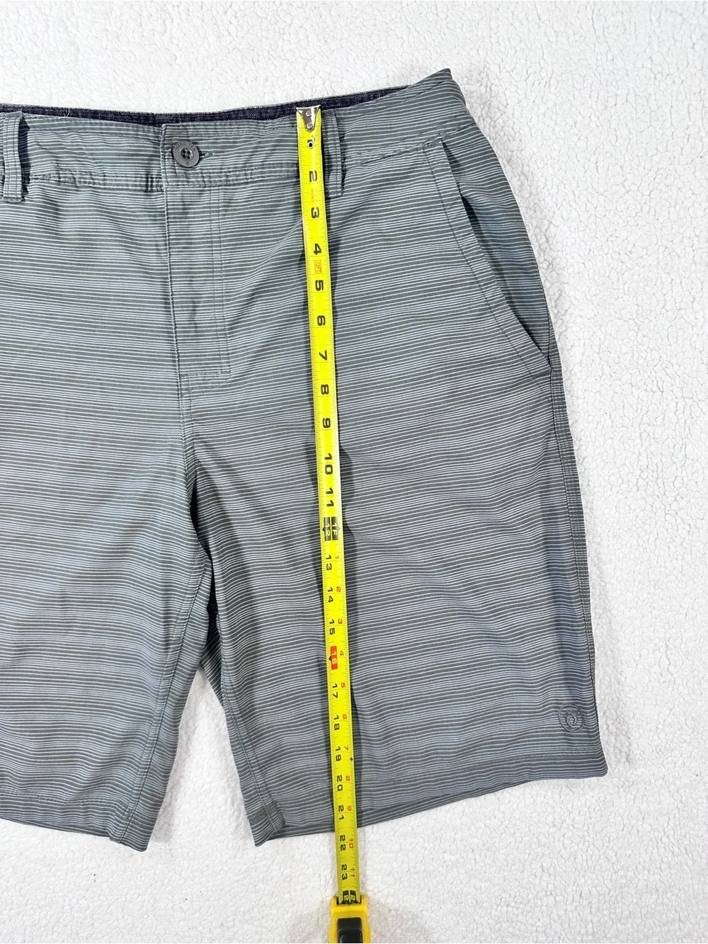 Hang Ten Men's Gray Striped Casual Board Shorts